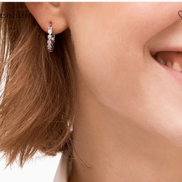 NEW Kate Spade full circle hoop earrings with bling - Picture 4 of 9